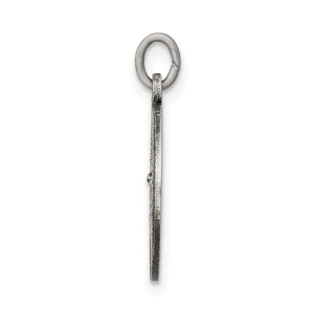 925 Sterling Silver Antiqued Infant of Prague Medal Engravable Charm Pendant Jewelry Gifts (Length 1.25" Width 0.62")