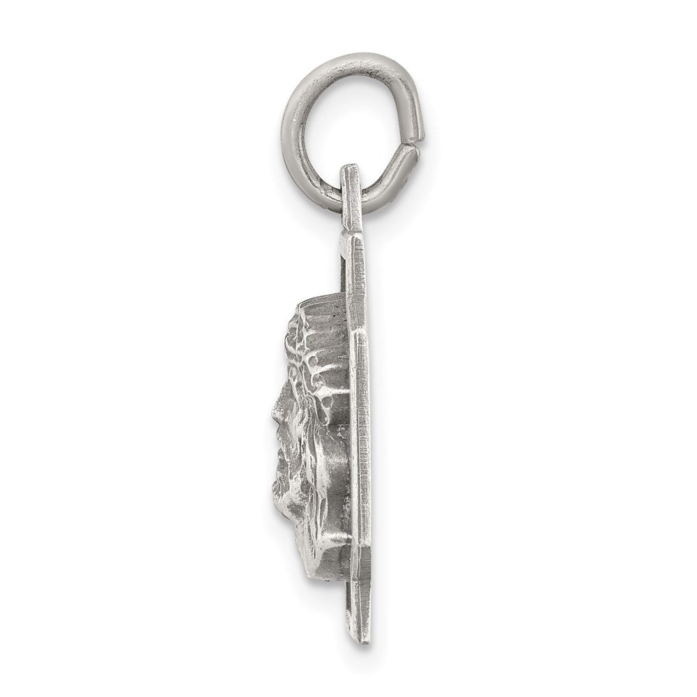 925 Sterling Silver Antiqued Ecce HomoEngravable Charm Pendant Jewelry Gifts (Length 0.98" Width 0.59")