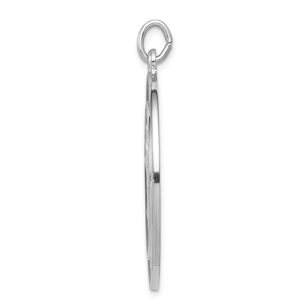 925 Sterling Silver Saint Christopher Medal Engravable Charm Pendant Jewelry Gifts (Length 1.56" Width 1.29")