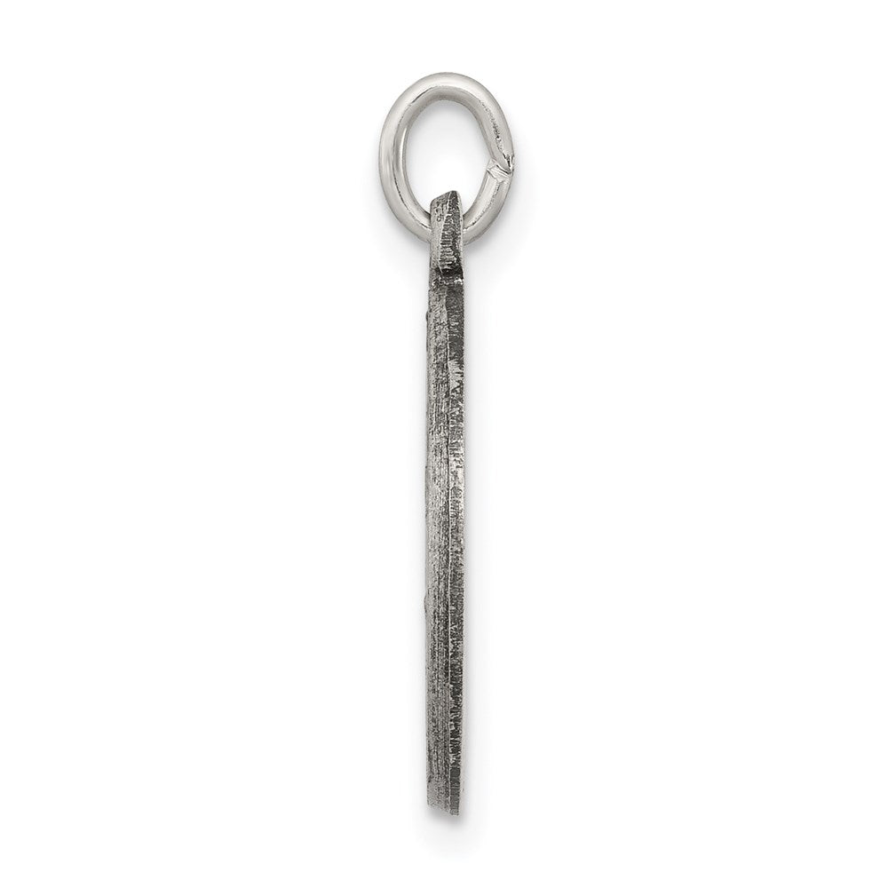 925 Sterling Silver Antiqued First Holy Communion Medal Engravable Charm Pendant Jewelry Gifts (Length 0.78" Width 0.59")