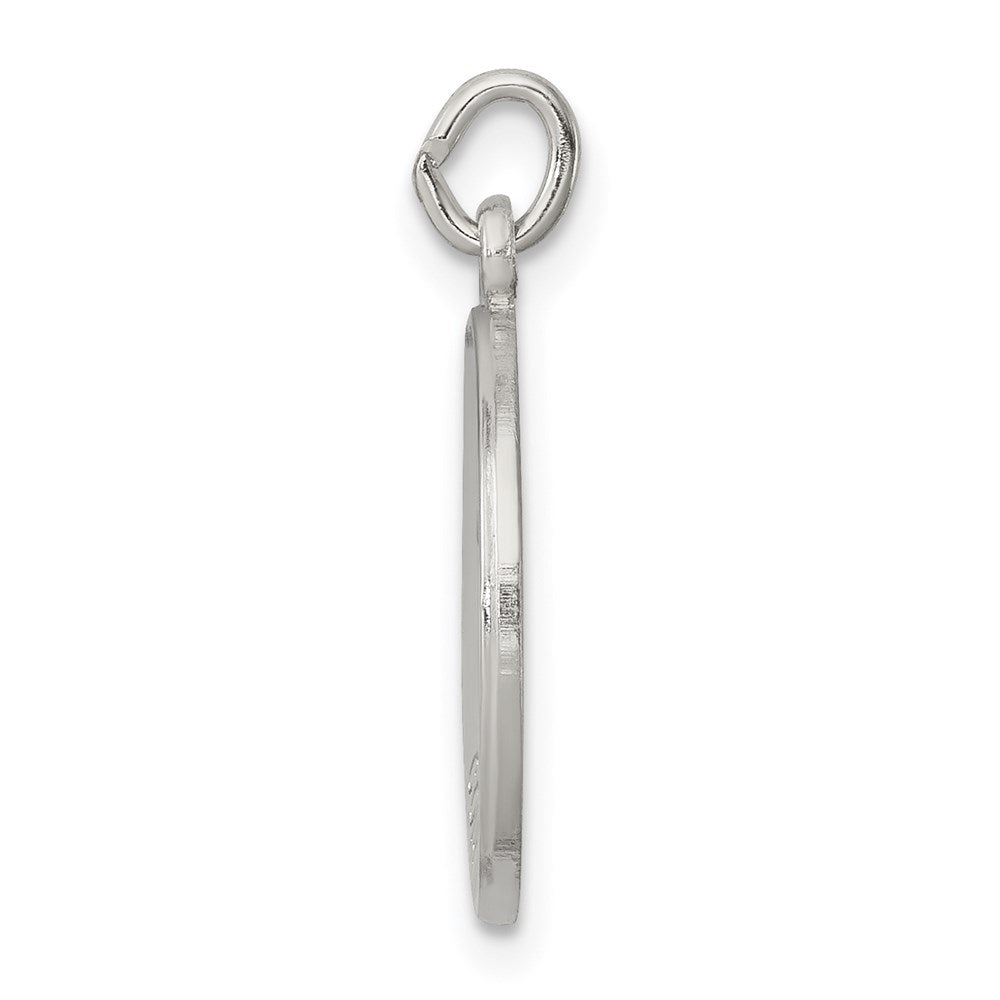 925 Sterling Silver Confirmation Medal Engravable Charm Pendant Jewelry Gifts (Length 0.7" Width 0.59")