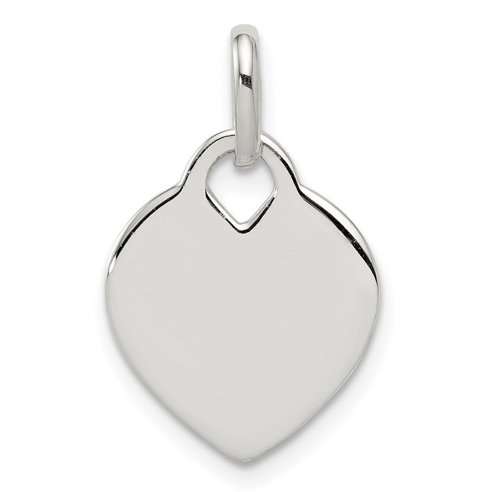 925 Sterling Silver HeartEngravable Charm Pendant Jewelry Gifts (Length 0.82" Width 0.55")