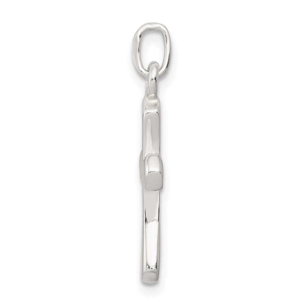 925 Sterling Silver Passion Crucifix CrossEngravable Charm Pendant Jewelry Gifts (Length 0.86" Width 0.47")