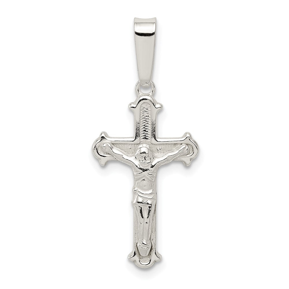 925 Sterling Silver Polished CrucifixEngravable Charm Pendant Jewelry Gifts (Length 1.21" Width 0.51")