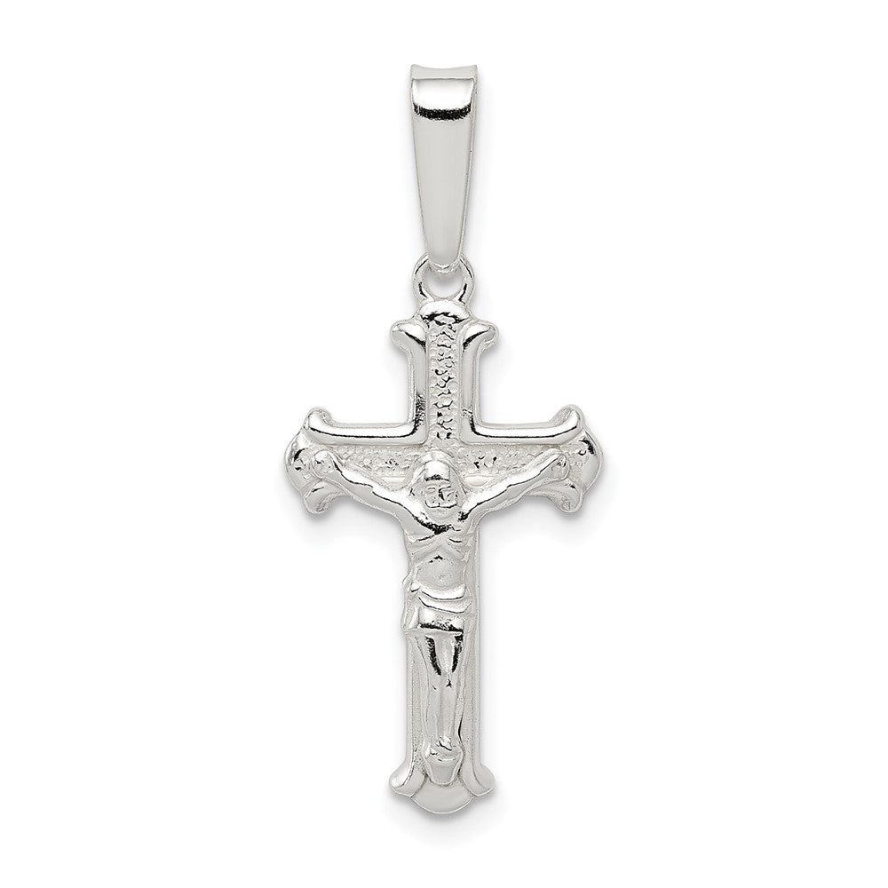 925 Sterling Silver Polished CrucifixEngravable Charm Pendant Jewelry Gifts (Length 1.17" Width 0.51")
