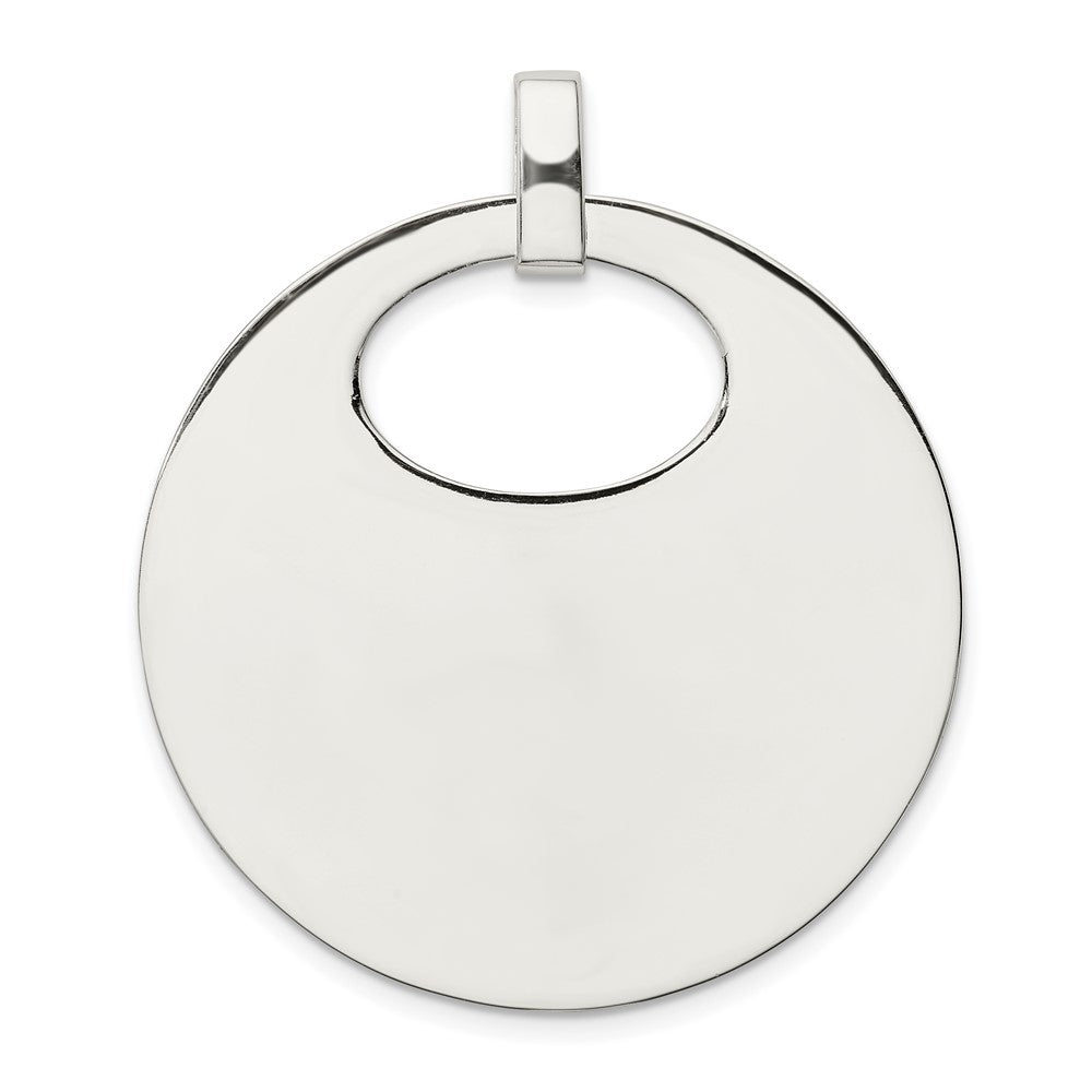 925 Sterling Silver PolishedEngravable Charm Pendant Jewelry Gifts (Length 1.56")
