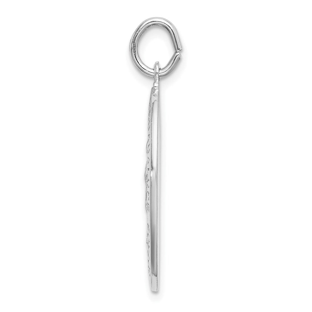 925 Sterling Silver Spanish Lady of Guadalupe Medal Engravable Charm Pendant Jewelry Gifts (Length 1.31" Width 0.62")