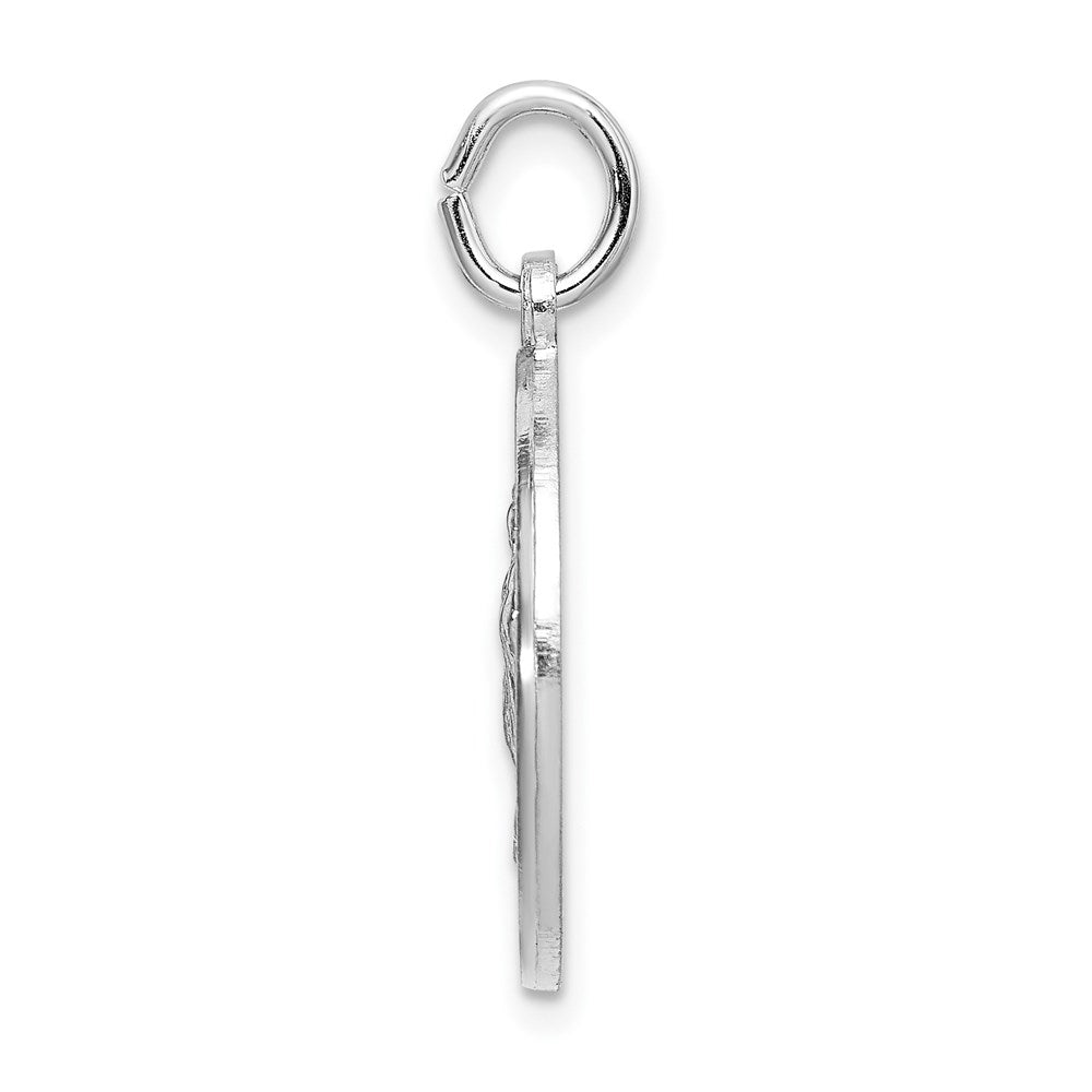 925 Sterling Silver Spanish Lady of Guadalupe Medal Engravable Charm Pendant Jewelry Gifts (Length 1.09" Width 0.72")