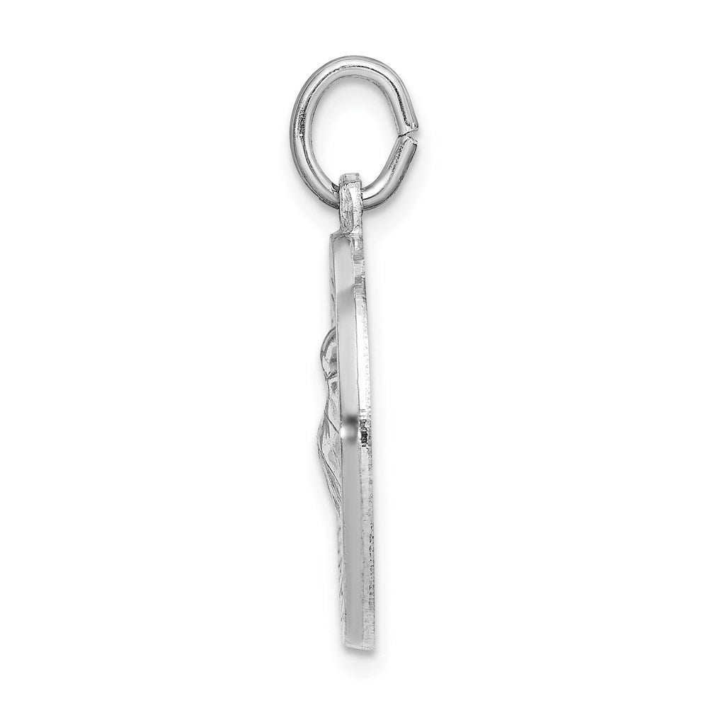 925 Sterling Silver Spanish St. Anthony Medal Engravable Charm Pendant Jewelry Gifts (Length 1.09" Width 0.74")
