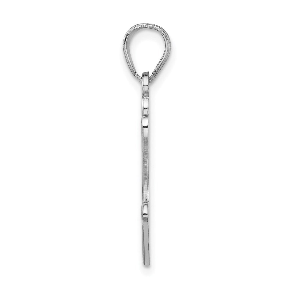 925 Sterling Silver Enamel Autism with Heart HandprintEngravable Charm Pendant Jewelry Gifts (Length 1.17" Width 0.78")
