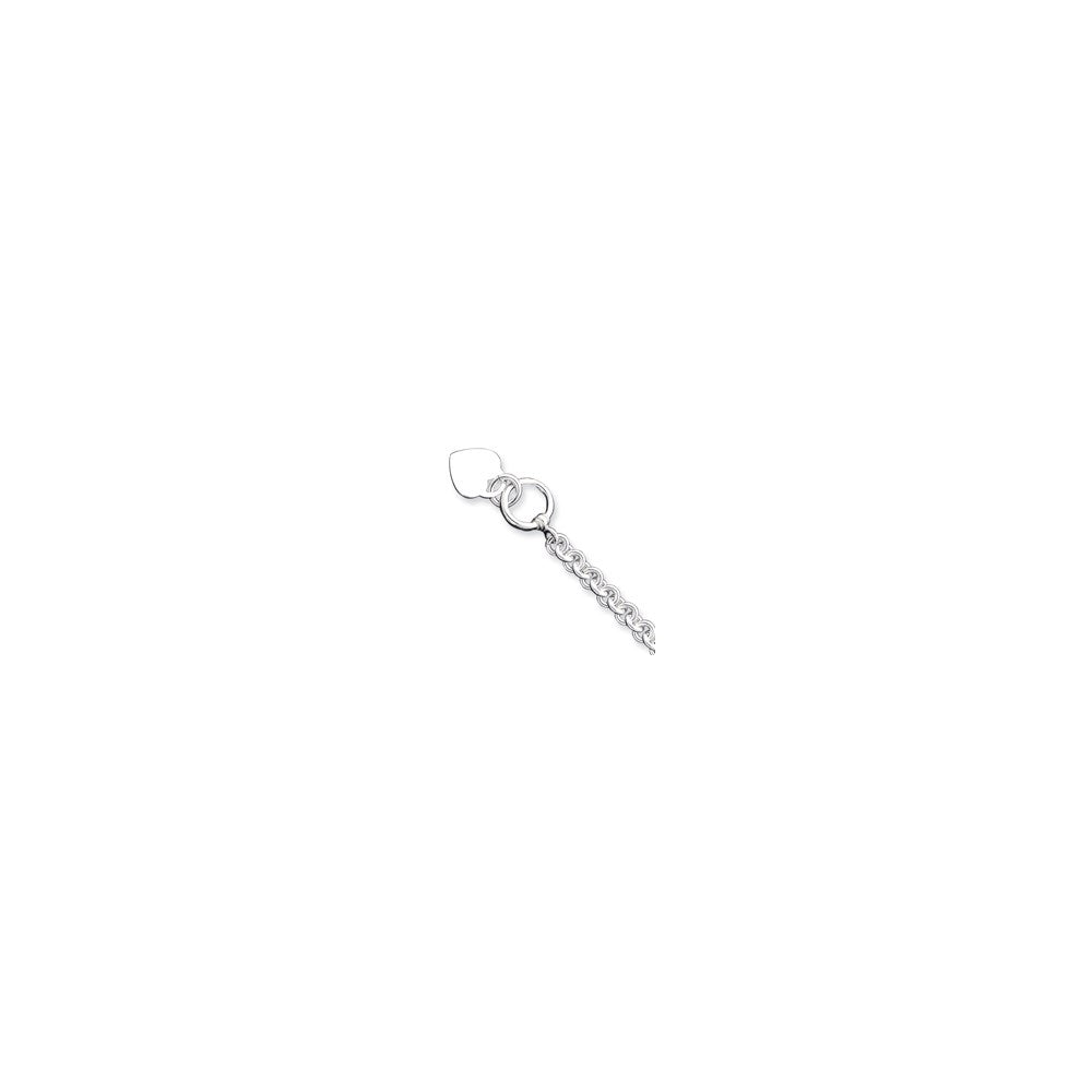Polished Engravable 925 Sterling Silver Heart Disc on Fancy Link Toggle Bracelet Length 7.75 inches Width 16.5 mm With Hidden Safety Clasp
