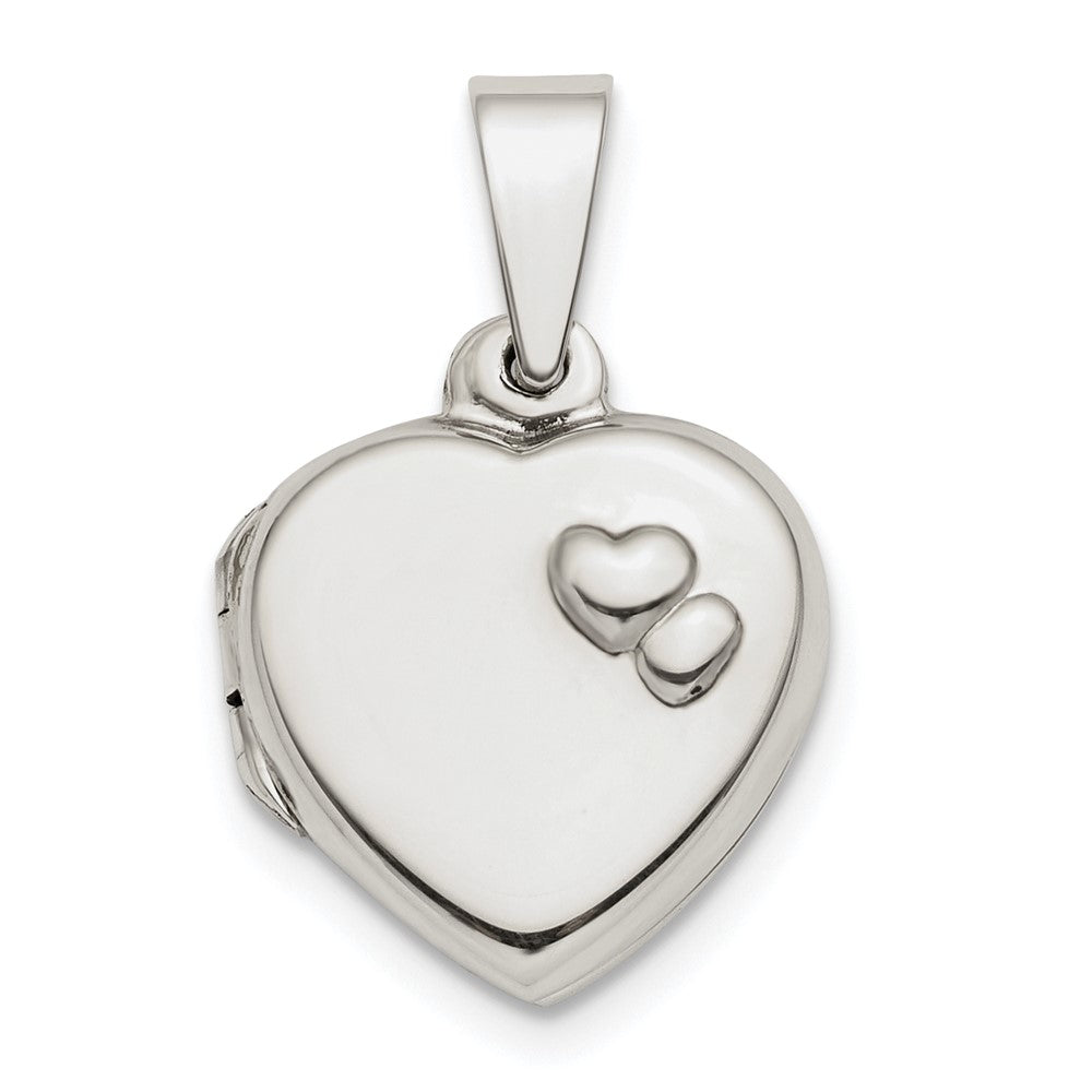 925 Sterling Silver Polished 13mm Heart Locket Engravable Charm Pendant Jewelry Gifts (Length 0.82" Width 0.52")