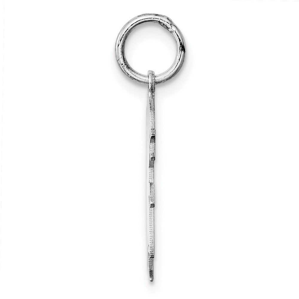 925 Sterling Silver Diamond Cut Girl Polished Front Satin Back Disc Engravable Charm Pendant Jewelry Gifts (Length 0.82" Width 0.39")