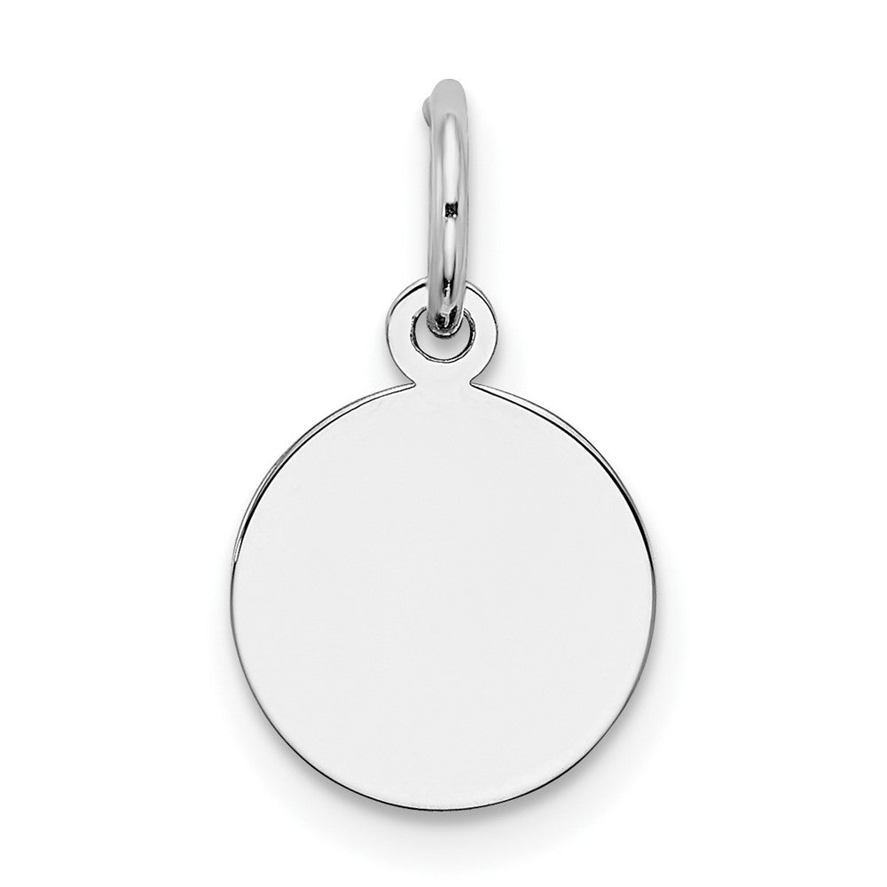 925 Sterling Silver Round Polished Front Back Disc Engravable Charm Pendant Jewelry Gifts (Length 0.62" Width 0.39")