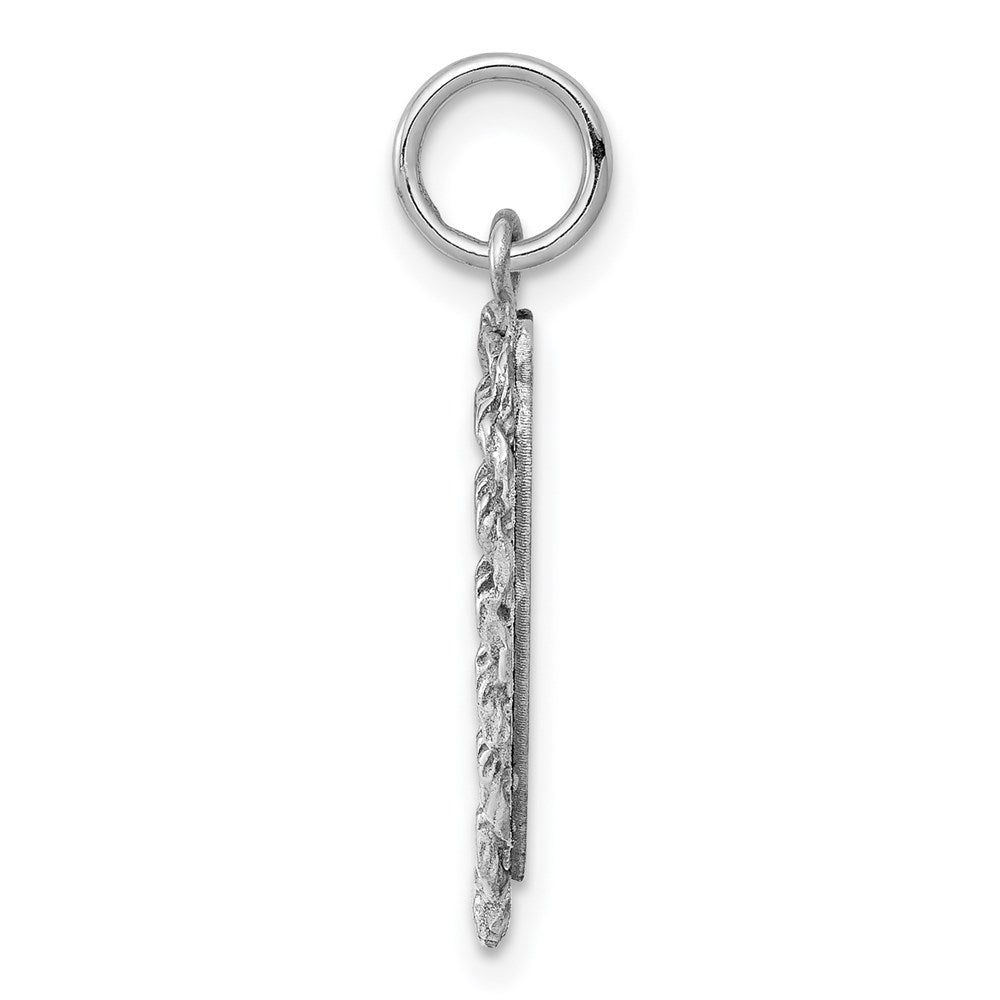 925 Sterling Silver Heart Polished Front Back Disc Engravable Charm Pendant Jewelry Gifts (Length 0.94" Width 0.66")