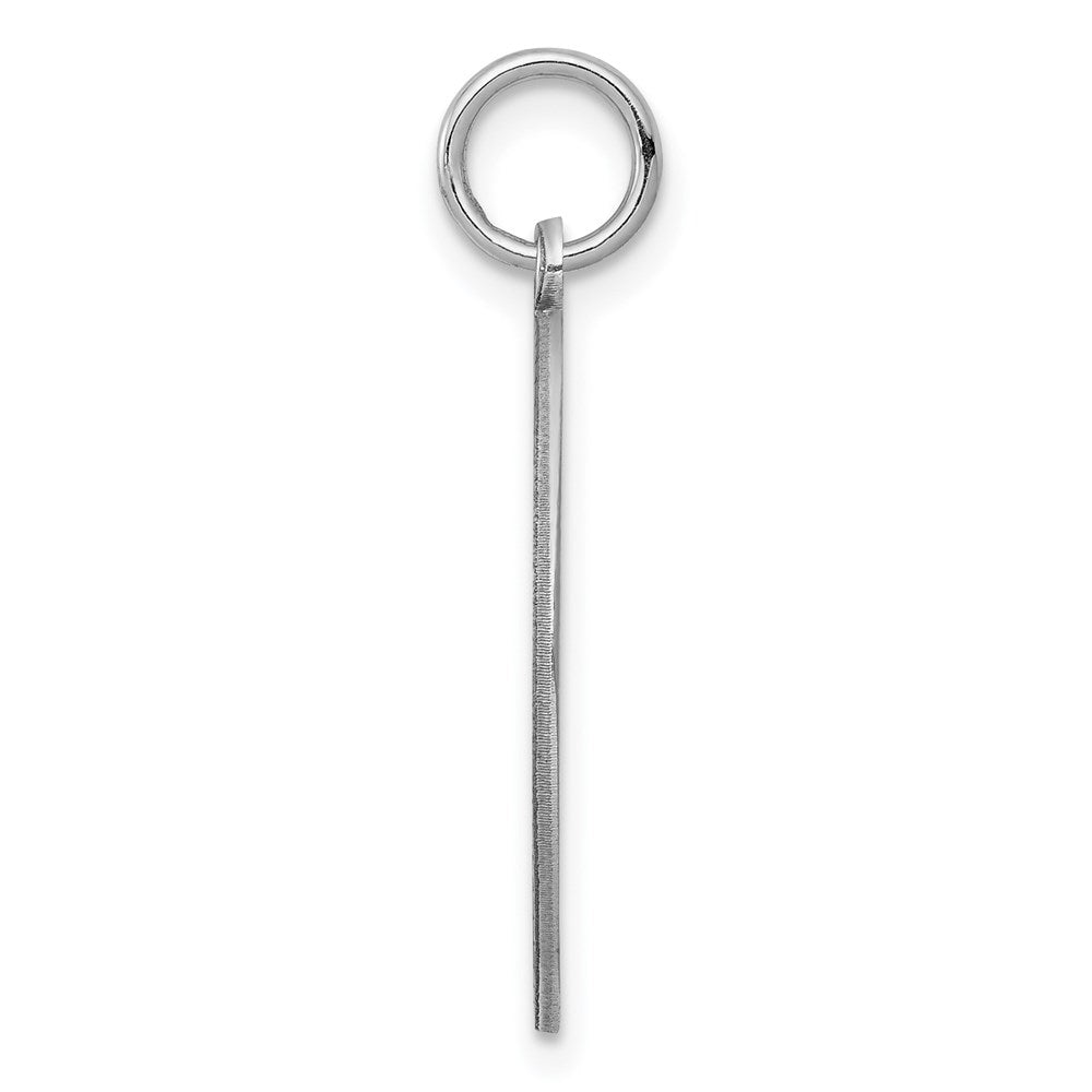 925 Sterling Silver Round Polished Front Satin Back Disc Engravable Charm Pendant Jewelry Gifts (Length 1.01" Width 0.74")