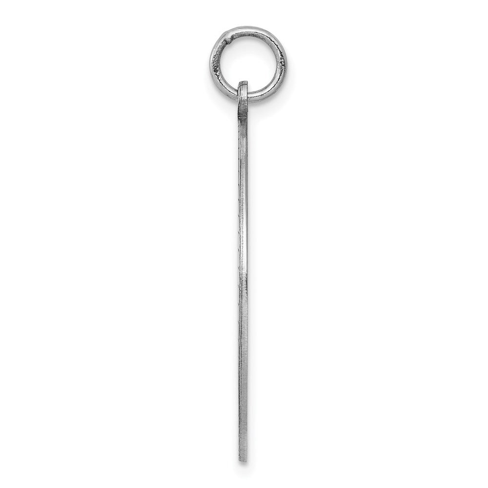 925 Sterling Silver Round Polished Front Satin Back Disc Engravable Charm Pendant Jewelry Gifts (Length 1.29" Width 1.01")