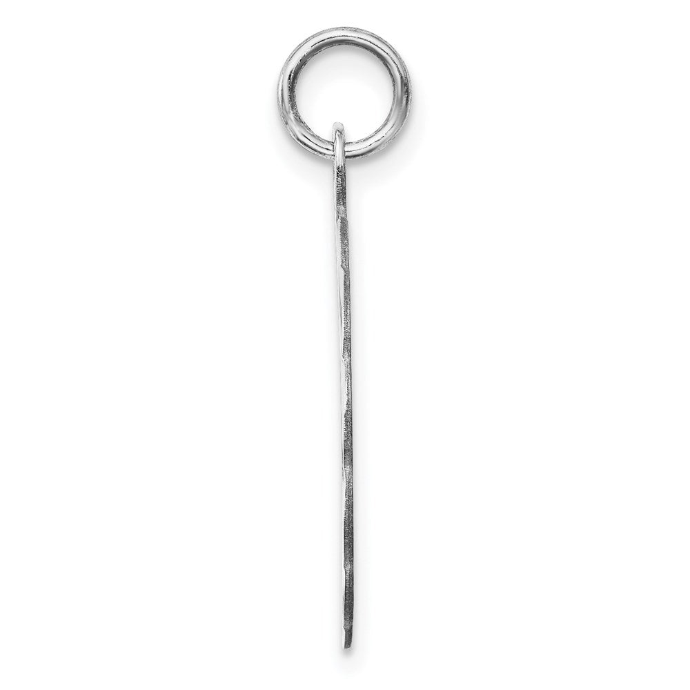 925 Sterling Silver Polished Front Satin Back Disc Engravable Charm Pendant Jewelry Gifts (Length 0.94" Width 0.74")