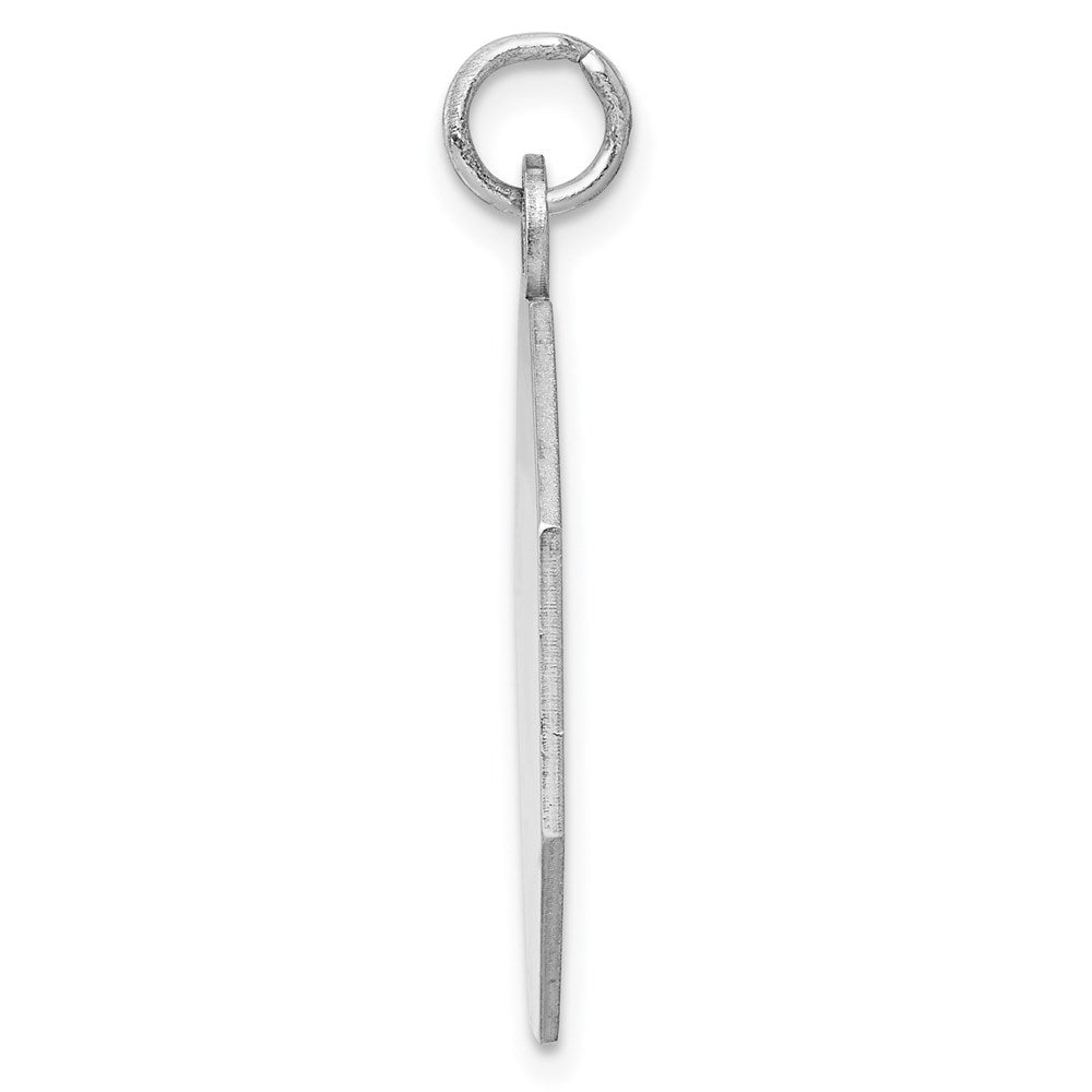925 Sterling Silver Octagon Polished Front Satin Back Disc Engravable Charm Pendant Jewelry Gifts (Length 1.01" Width 0.82")