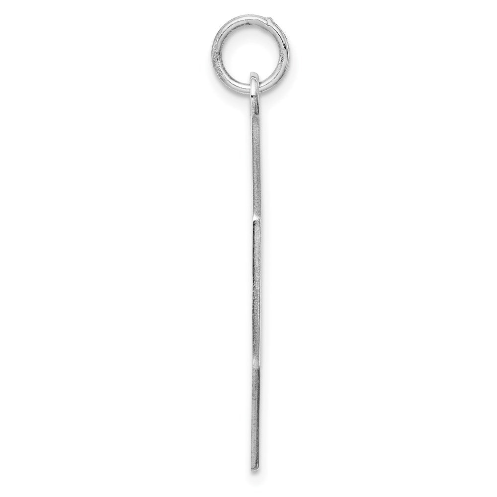 925 Sterling Silver Octagon Polished Front Satin Back Disc Engravable Charm Pendant Jewelry Gifts (Length 1.29" Width 1.09")