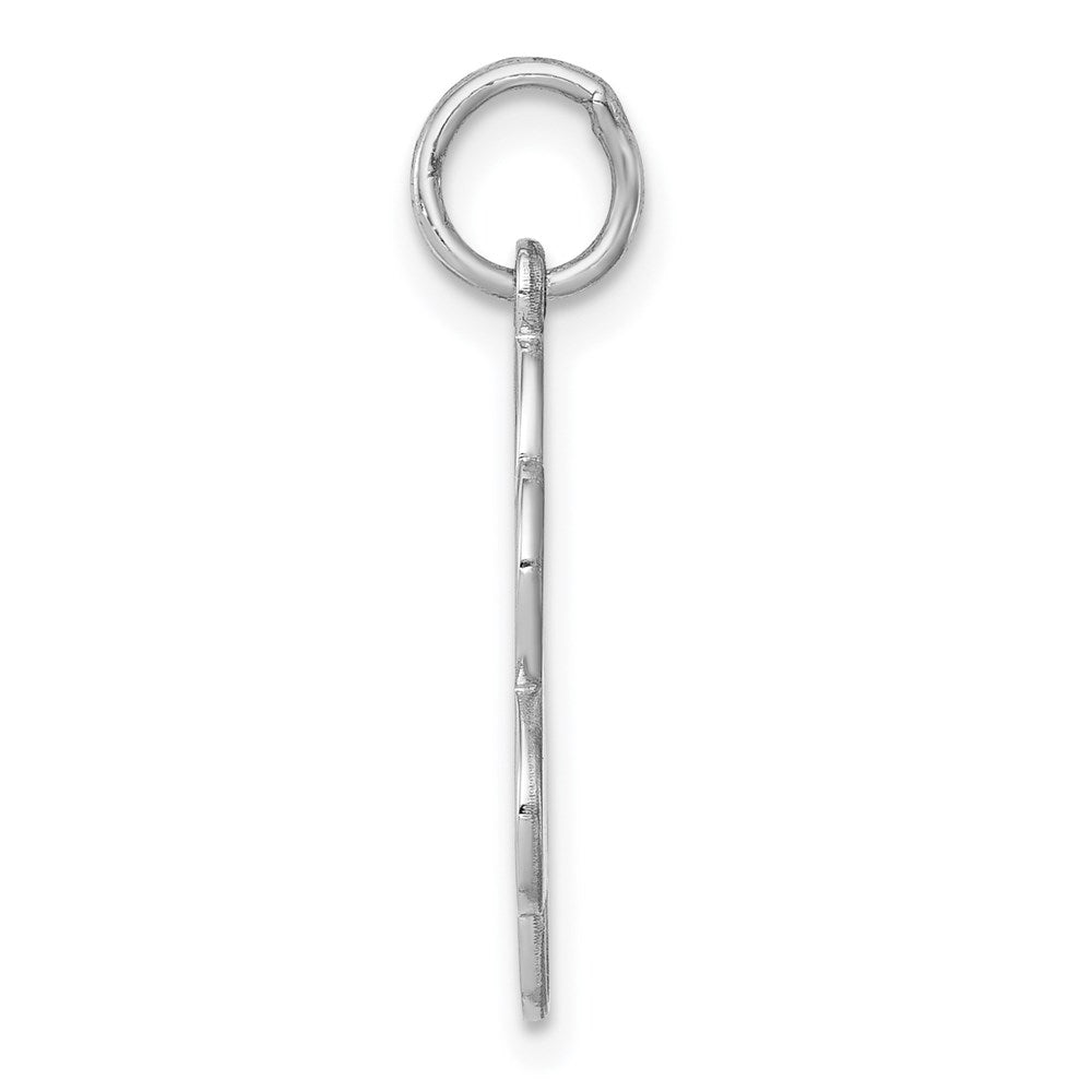 925 Sterling Silver Polished Front Satin Back Disc Engravable Charm Pendant Jewelry Gifts (Length 0.9" Width 0.62")