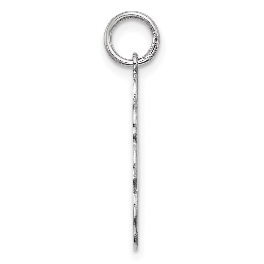 925 Sterling Silver Polished Front Satin Back Disc Engravable Charm Pendant Jewelry Gifts (Length 0.94" Width 0.55")