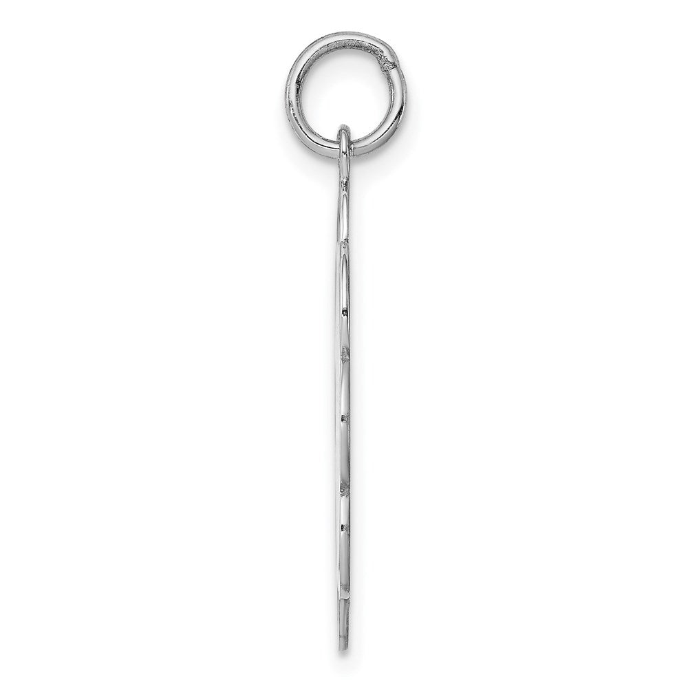 925 Sterling Silver Polished Front Satin Back Disc Engravable Charm Pendant Jewelry Gifts (Length 1.09" Width 0.66")