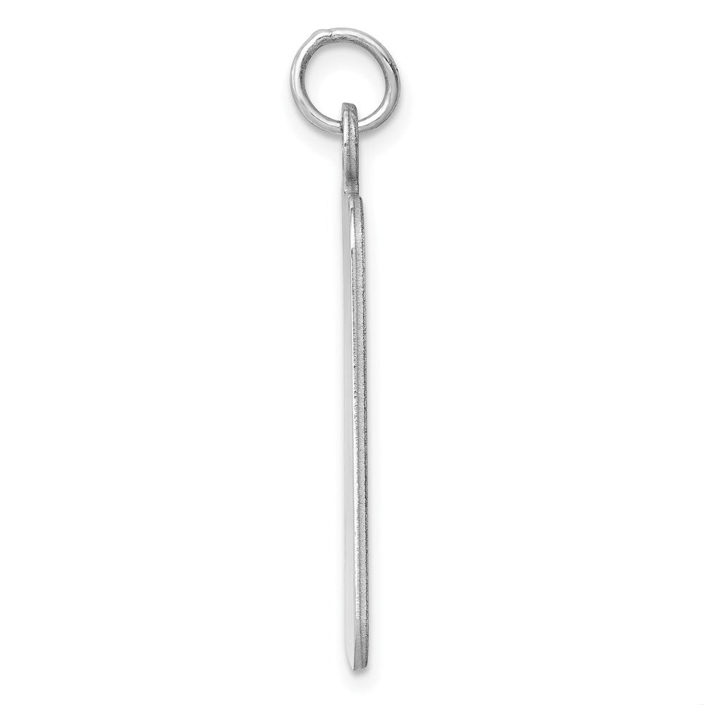 925 Sterling Silver Rectangle Polished Front Back Disc Engravable Charm Pendant Jewelry Gifts (Length 1.29" Width 0.78")