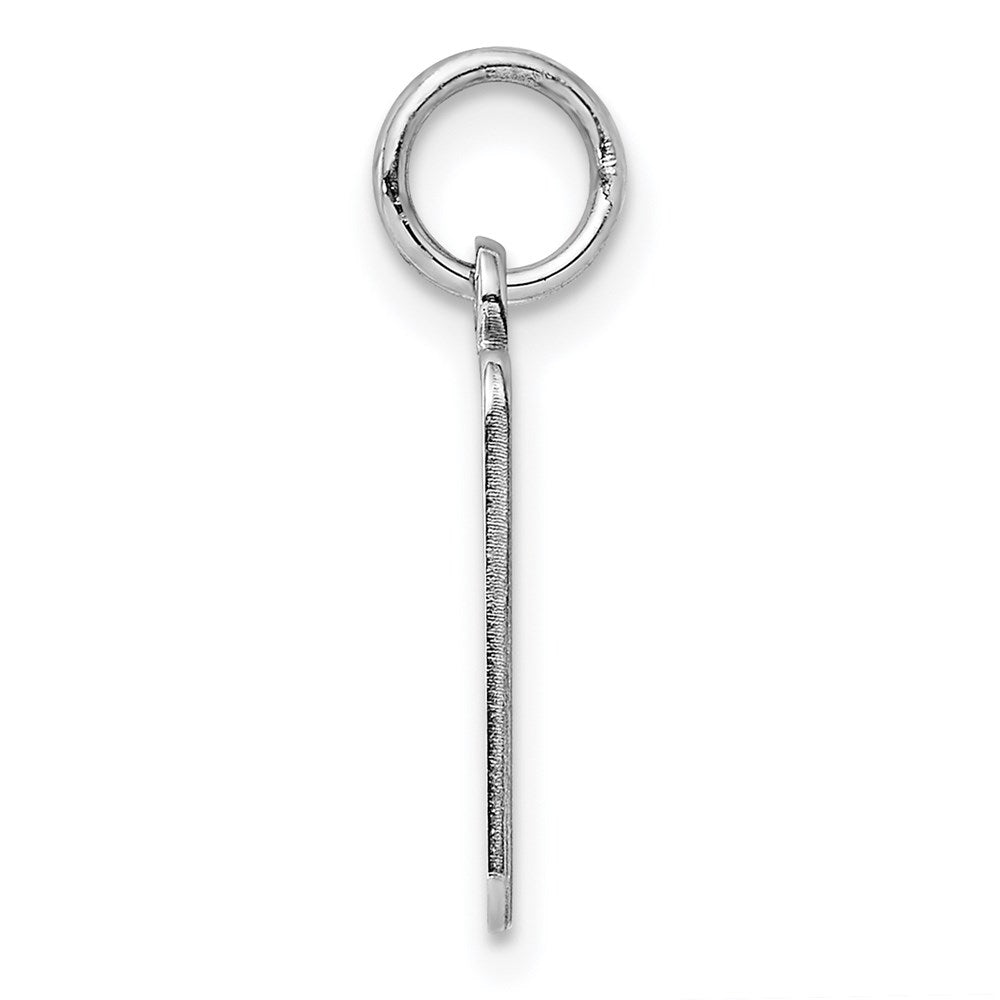 925 Sterling Silver Rectangle Polished Front Back Disc Engravable Charm Pendant Jewelry Gifts (Length 0.74" Width 0.31")