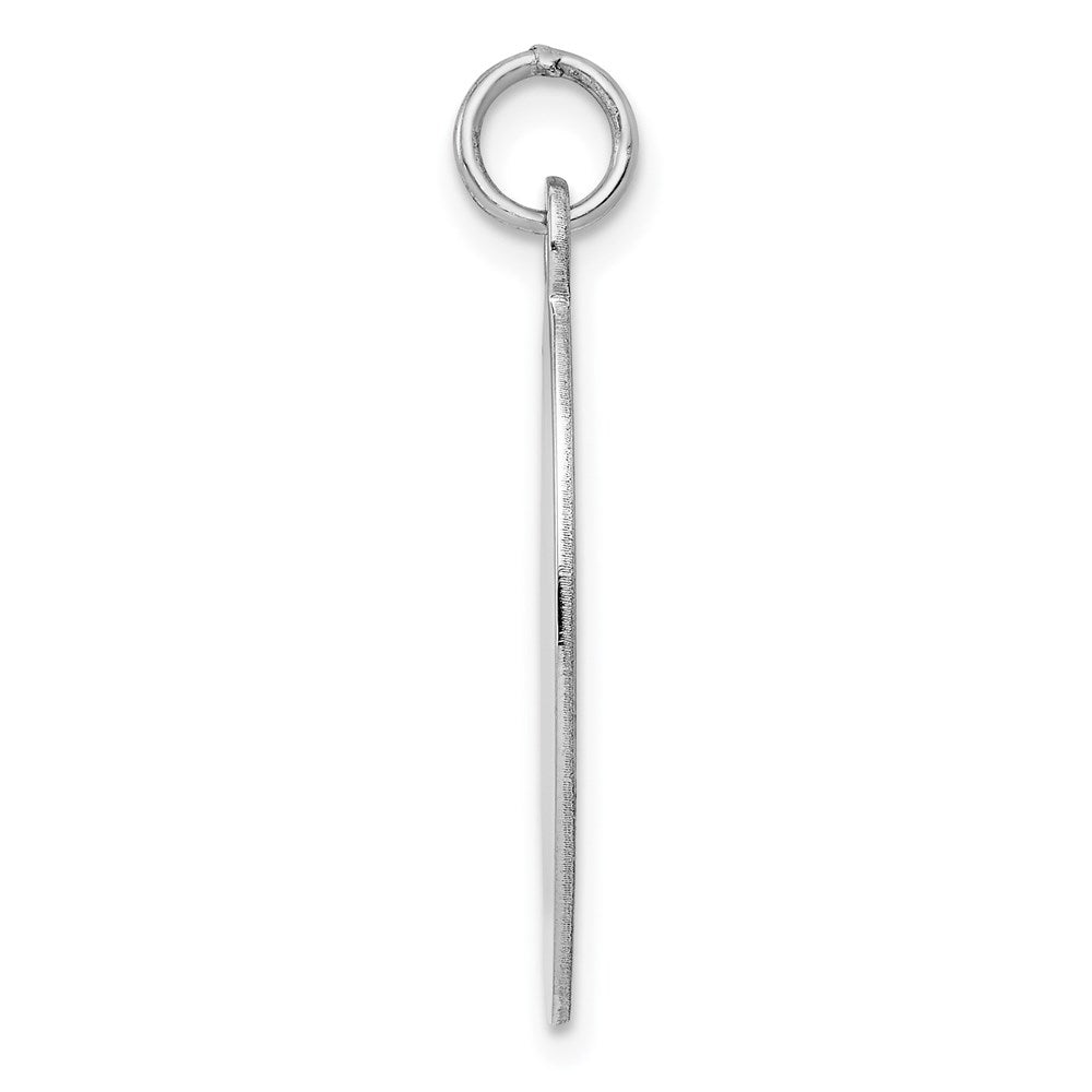 925 Sterling Silver Oval Polished Front Satin Back Disc Engravable Charm Pendant Jewelry Gifts (Length 1.13" Width 0.47")