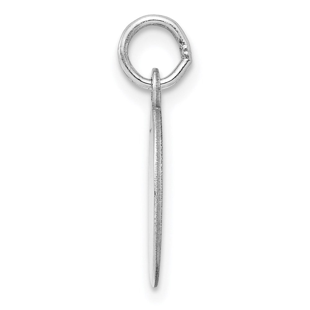 925 Sterling Silver Oval Polished Front Satin Back Disc Engravable Charm Pendant Jewelry Gifts (Length 0.74" Width 0.39")