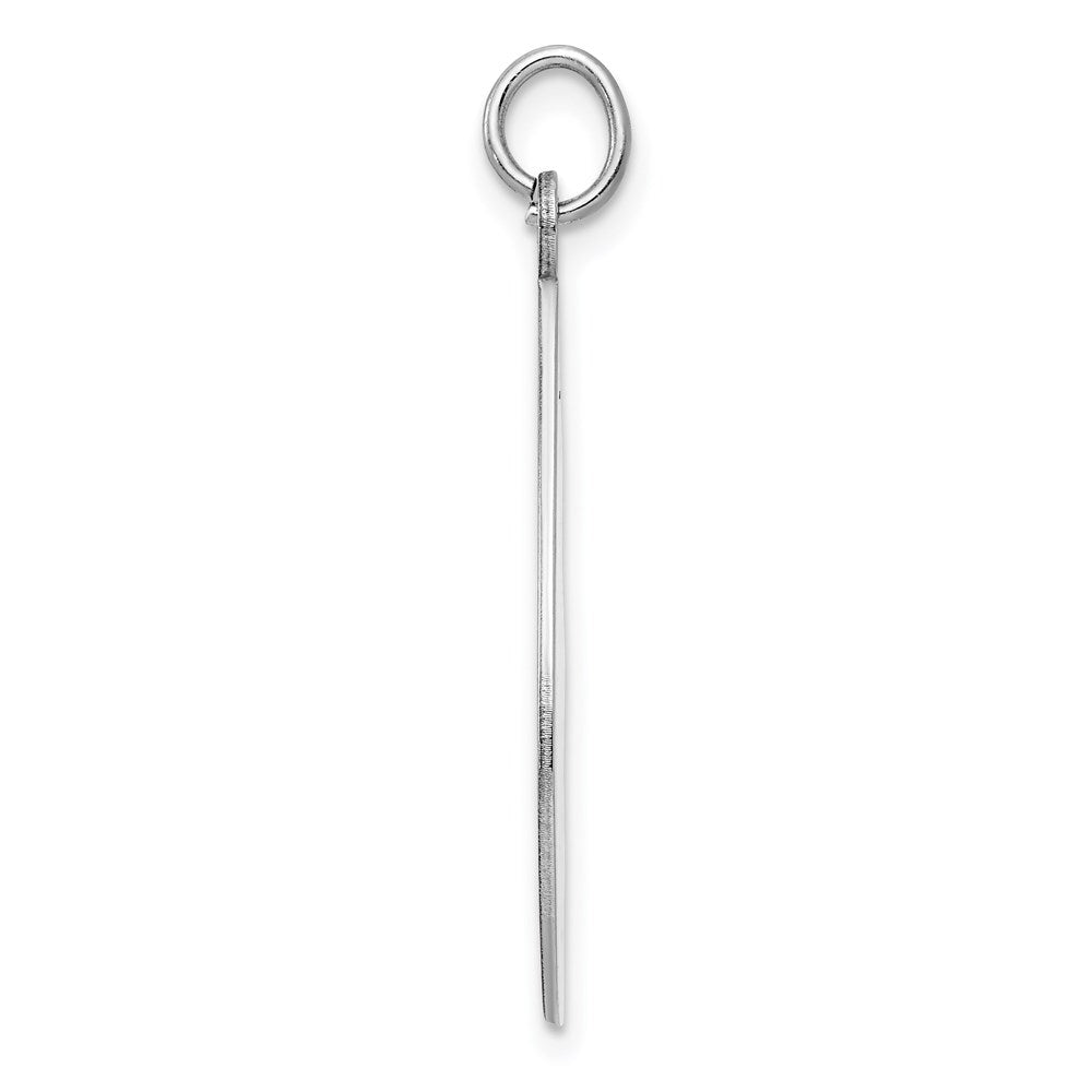 925 Sterling Silver Teardrop Polished Front Satin Back Disc Engravable Charm Pendant Jewelry Gifts (Length 1.25" Width 0.66")