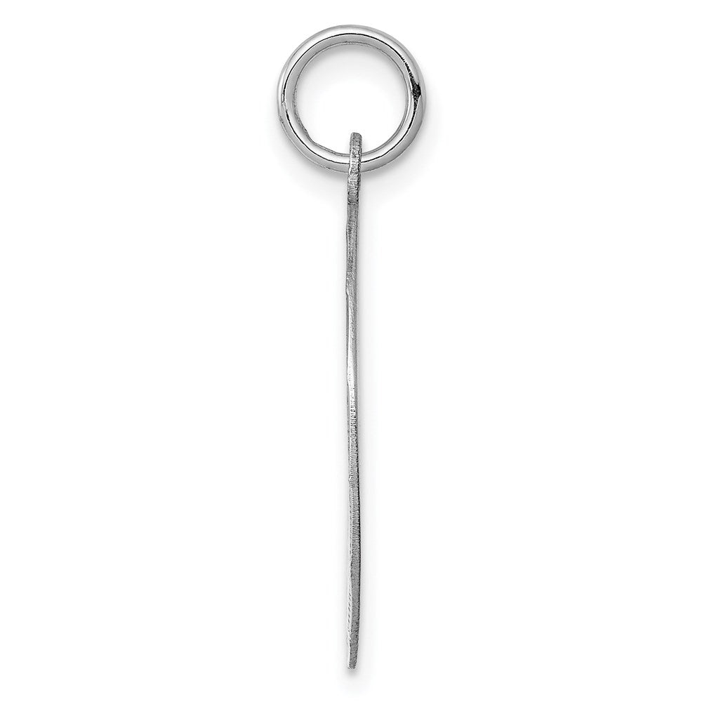 925 Sterling Silver Round Patterned Polished Front Satin Back Disc Engravable Charm Pendant Jewelry Gifts (Length 0.98" Width 0.74")