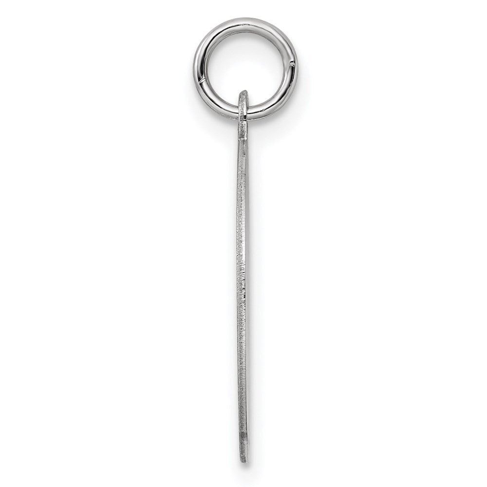 925 Sterling Silver Round Patterned Polished Front Satin Back Disc Engravable Charm Pendant Jewelry Gifts (Length 0.9" Width 0.7")