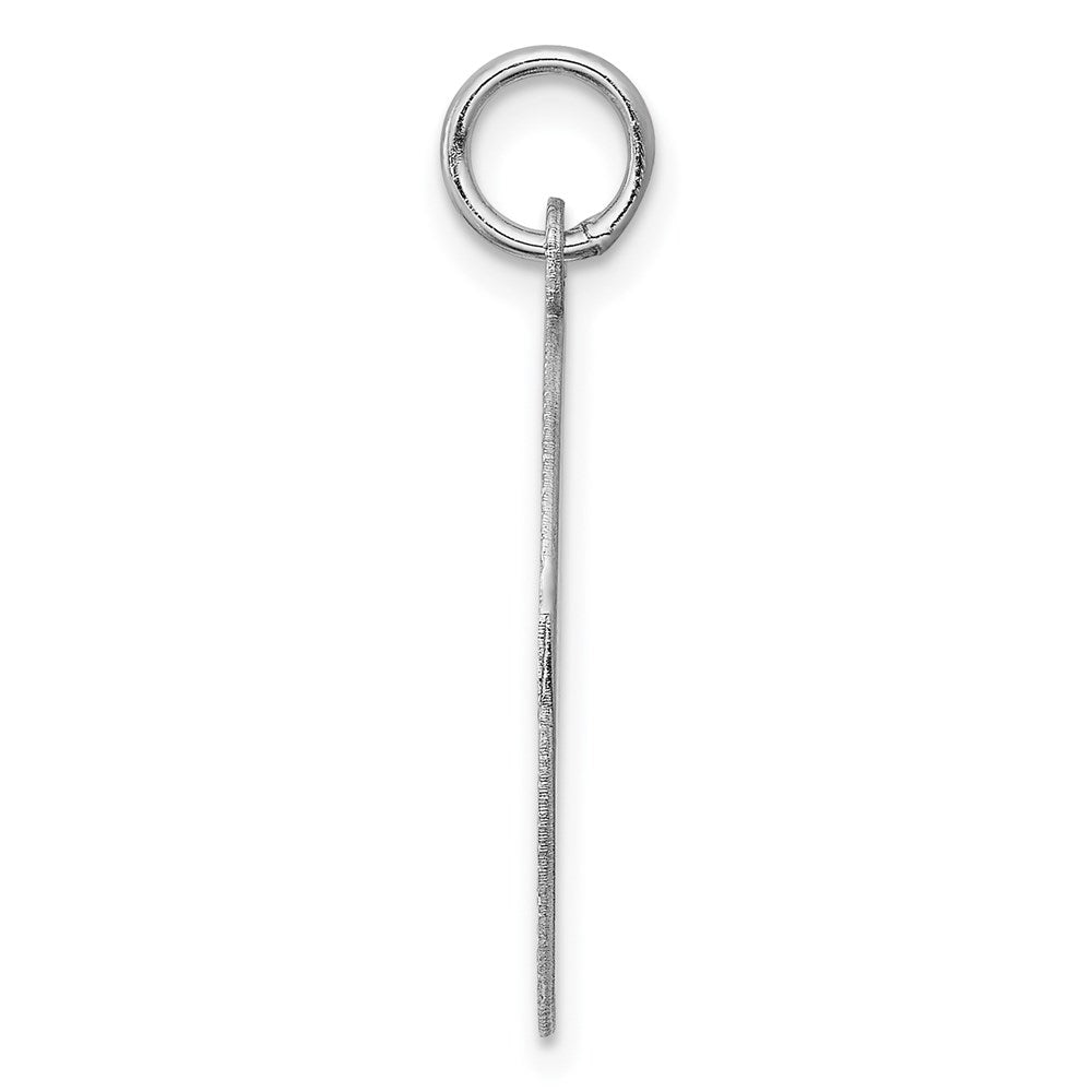 925 Sterling Silver Round Patterned Polished Front Satin Back Disc Engravable Charm Pendant Jewelry Gifts (Length 0.98" Width 0.74")