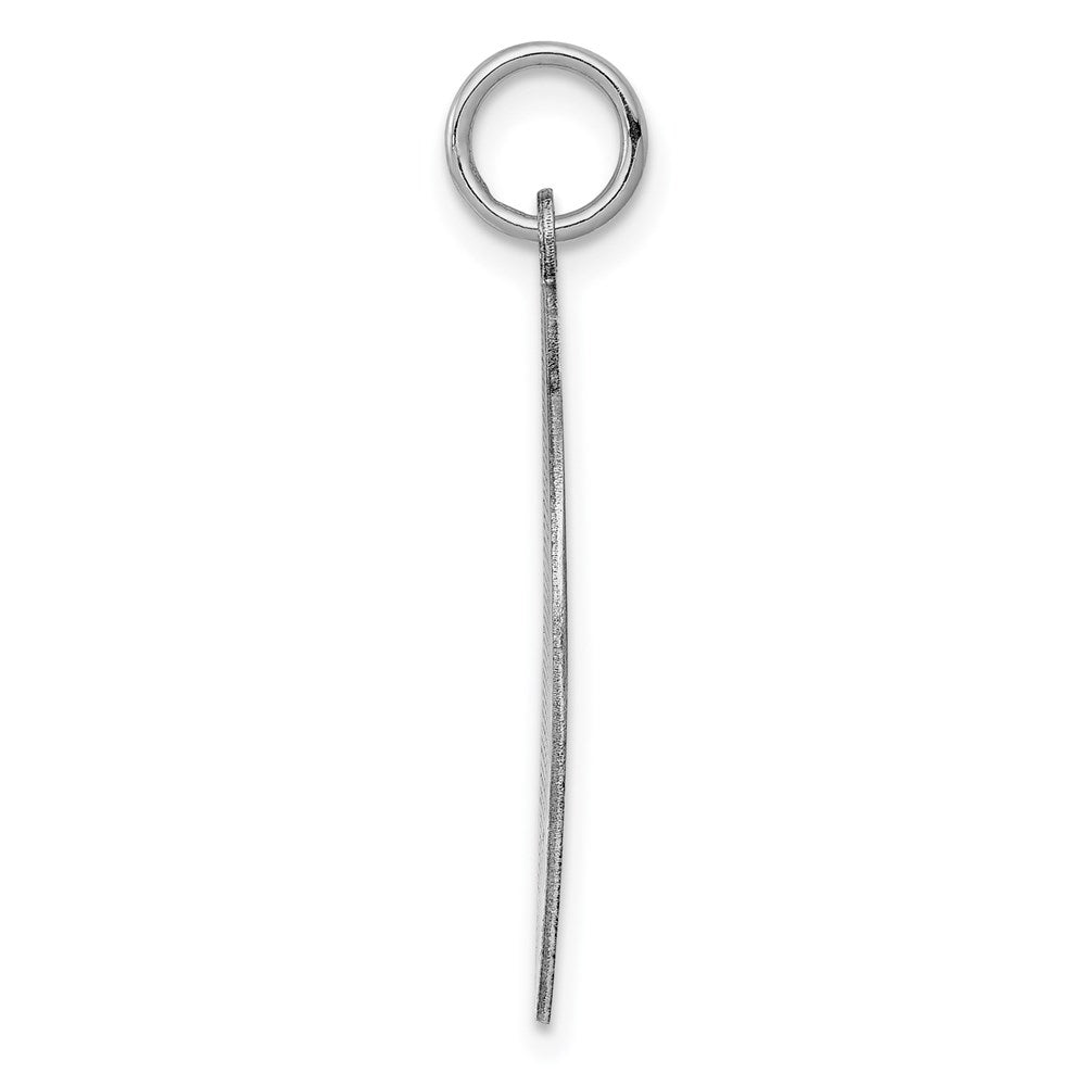 925 Sterling Silver Round Patterned Polished Front Satin Back Disc Engravable Charm Pendant Jewelry Gifts (Length 1.09" Width 0.86")