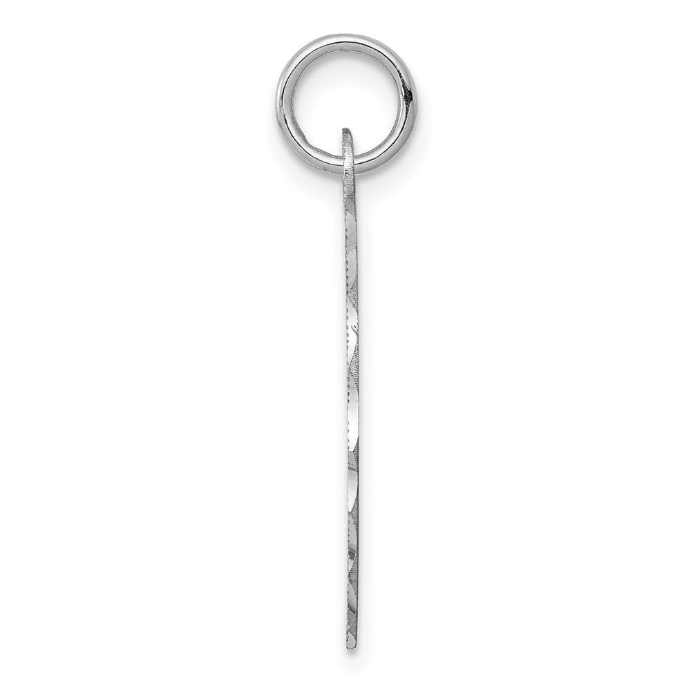 925 Sterling Silver Oval Patterned Polished Front Satin Back Disc Engravable Charm Pendant Jewelry Gifts (Length 1.01" Width 0.66")