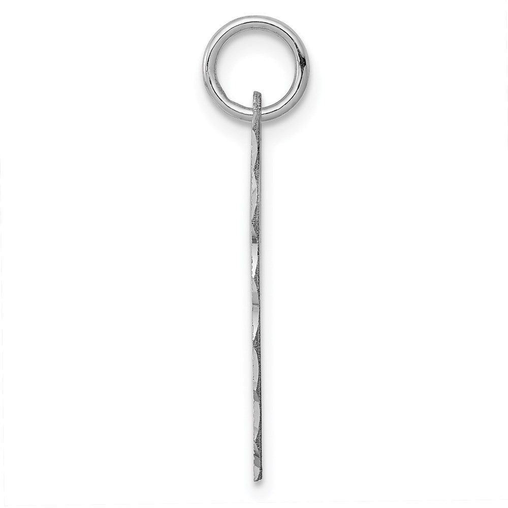 925 Sterling Silver Heart Patterned Polished Front Satin Back Disc Engravable Charm Pendant Jewelry Gifts (Length 1.01" Width 0.74")