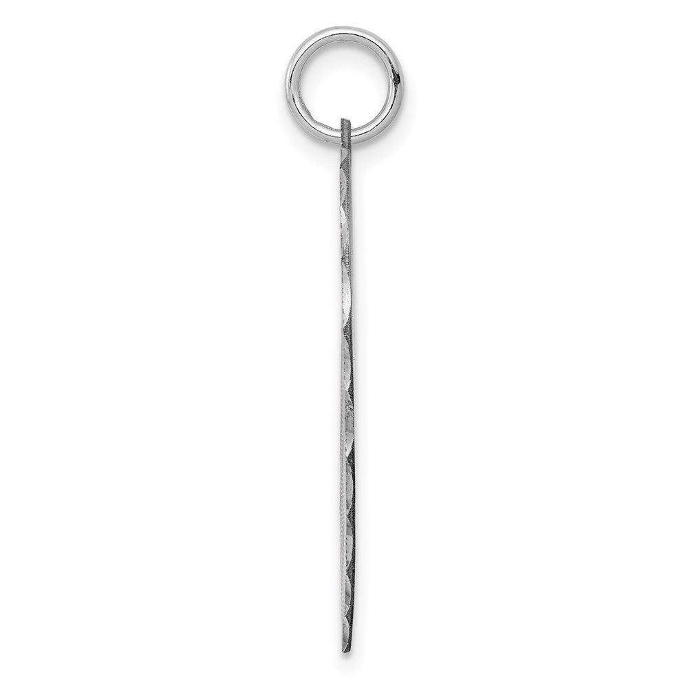 925 Sterling Silver Heart Patterned Polished Front Satin Back Disc Engravable Charm Pendant Jewelry Gifts (Length 1.21" Width 0.98")