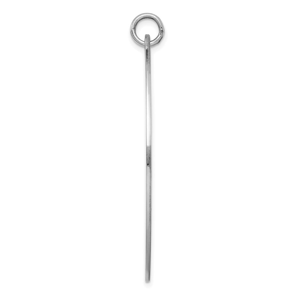 925 Sterling Silver Oval Polished Front Satin Back Disc Engravable Charm Pendant Jewelry Gifts (Length 1.87" Width 1.29")