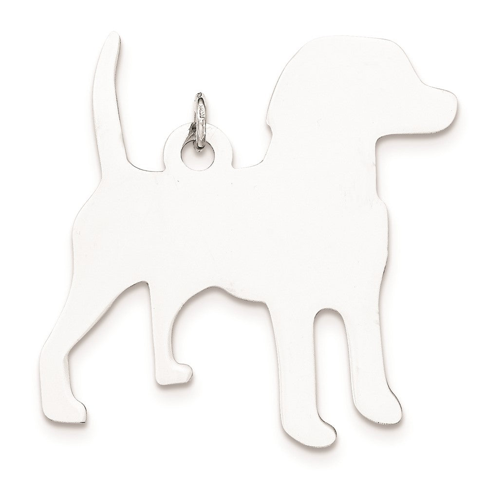 925 Sterling Silver Toni Tails Large Beagle Disc Engravable Charm Pendant Jewelry Gifts