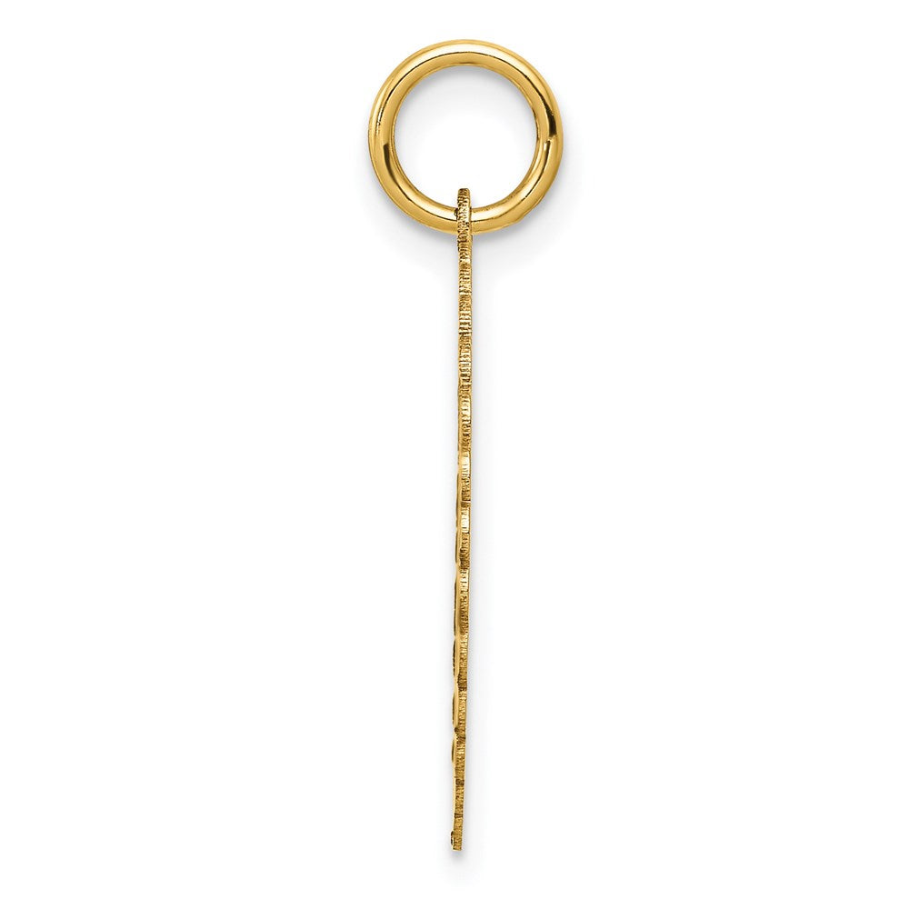 14k Yellow Gold SWEET 16 Disc Engravable Charm Pendant Jewelry Gifts (Length 0.98" Width 0.7")