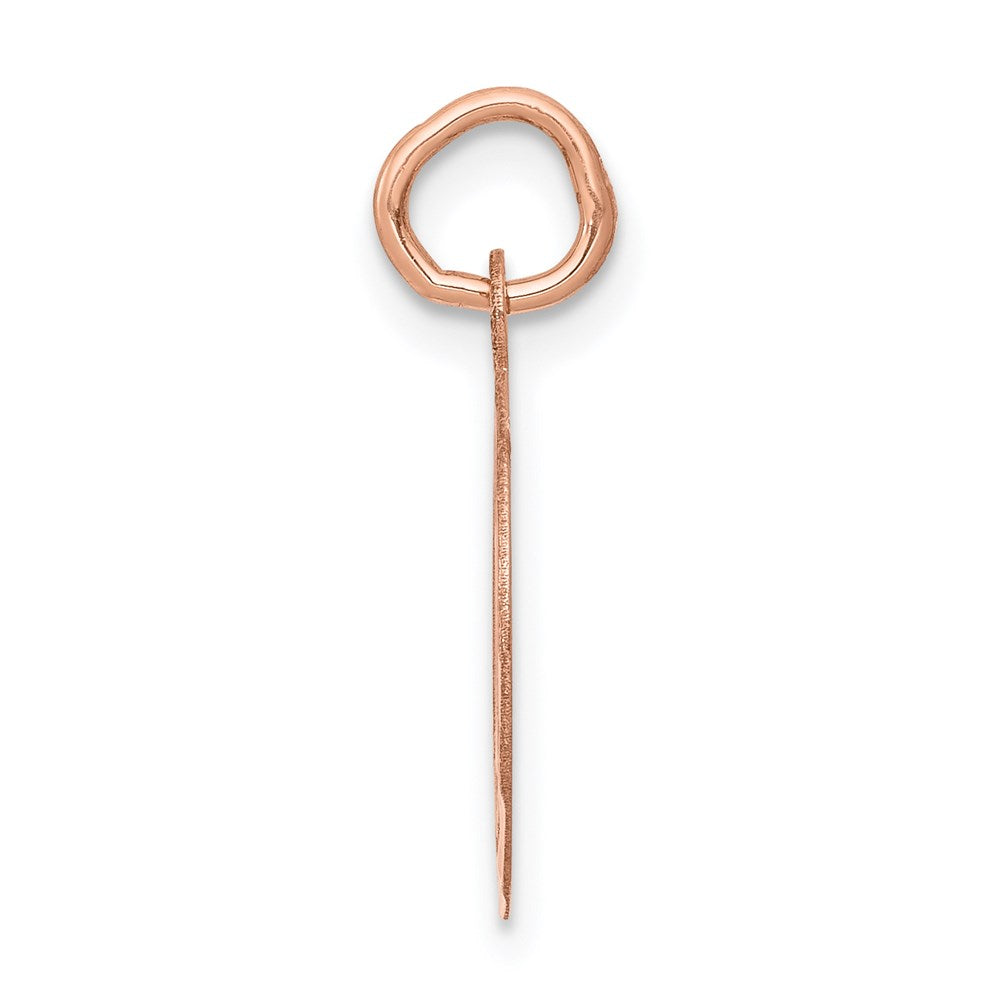 14K Rose Gold Holy Communion Engravable Charm Pendant Jewelry Gifts (Length 0.78" Width 0.51")