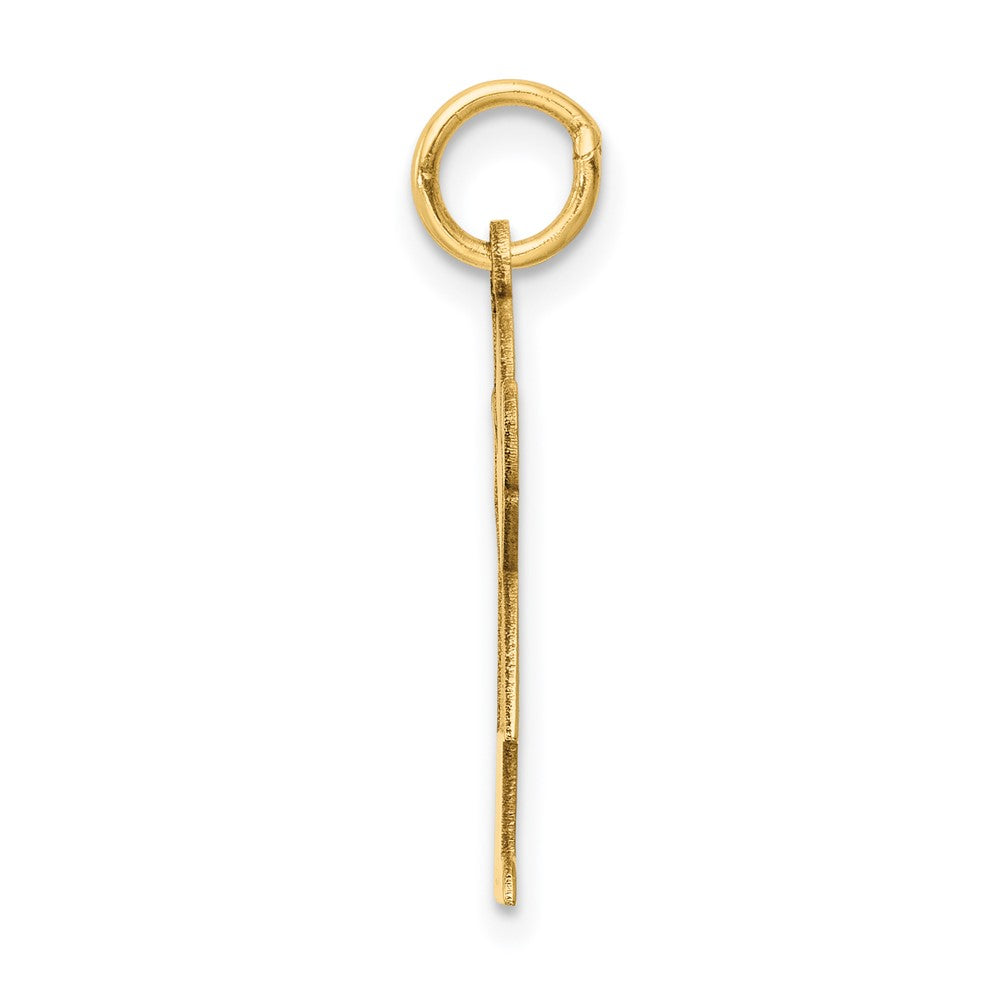 14k Yellow Gold Kid Engravable Charm Pendant Jewelry Gifts (Length 0.98" Width 0.59")