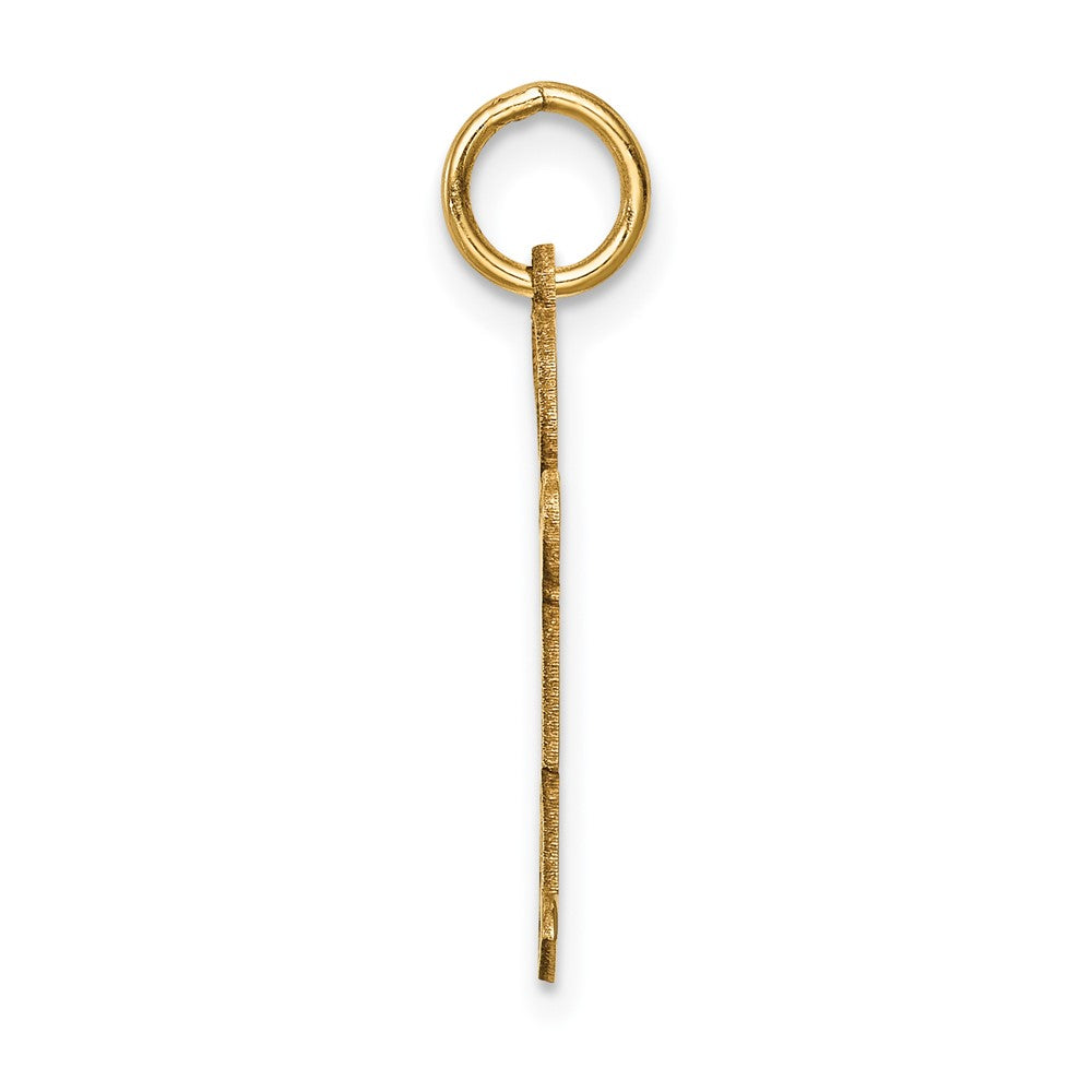 14k Yellow Gold Kid Engravable Charm Pendant Jewelry Gifts (Length 0.98" Width 0.59")