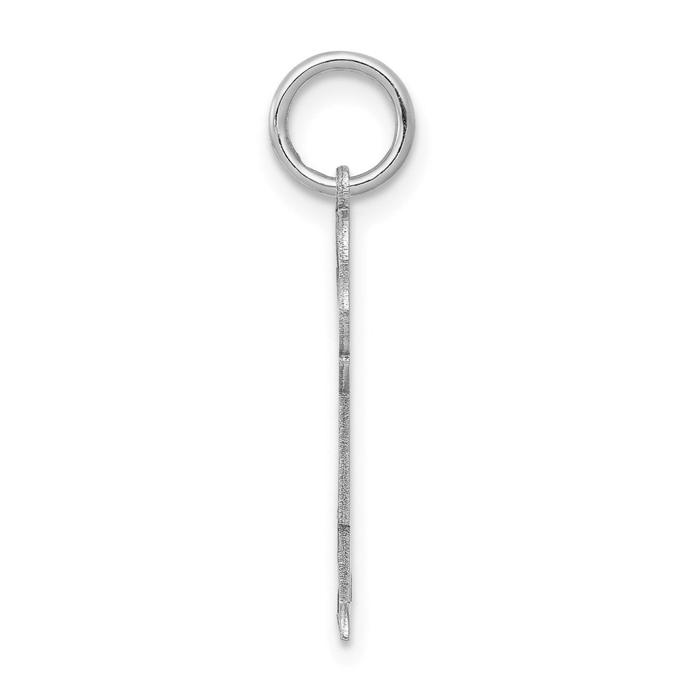 14k White Gold Kid Engravable Charm Pendant Jewelry Gifts (Length 0.98" Width 0.59")