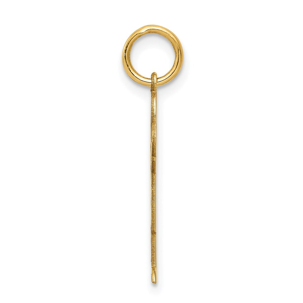 14k Yellow Gold Kid Engravable Charm Pendant Jewelry Gifts (Length 0.98" Width 0.59")