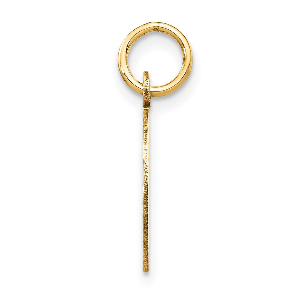 14k Yellow Gold Etched .027 Gauge Round Disc Engravable Charm Pendant Jewelry Gifts (Length 0.78" Width 0.51")