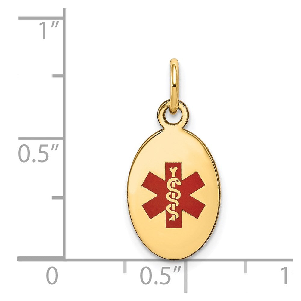 Enamel Medical JewelryEngravable Charm Pendant Jewelry Gifts (Length 0.82" Width 0.37")