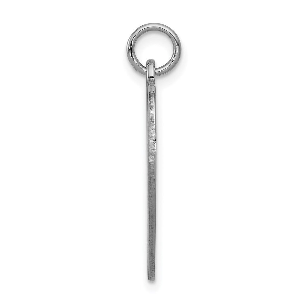 14k White Gold Heart Shaped Enameled Medical JewelryEngravable Charm Pendant Jewelry Gifts (Length 1.01" Width 0.74")